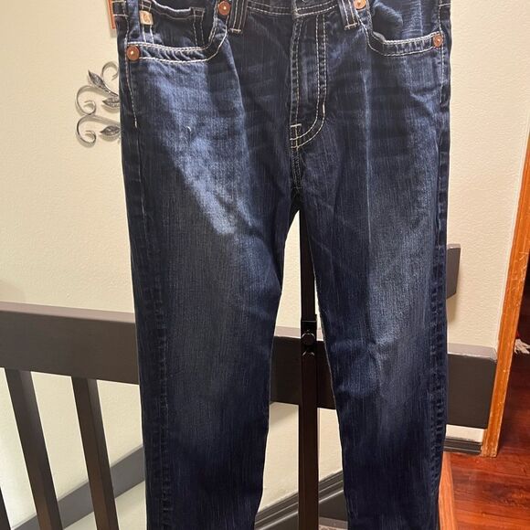 Men's Big Star Straight Blue Jeans 32 X 32 #023 - Picture 2 of 9